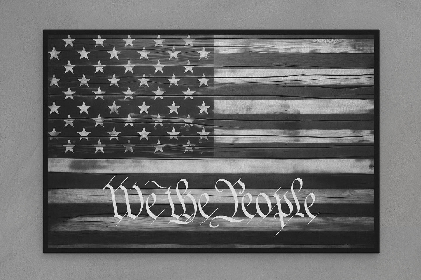 United States Canvas Flag with "We the People" Image