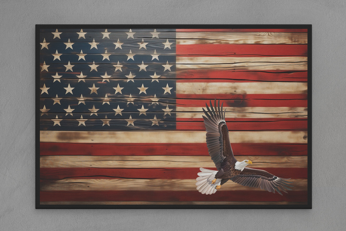 United States Canvas Flag with Eagle "Soaring" Image