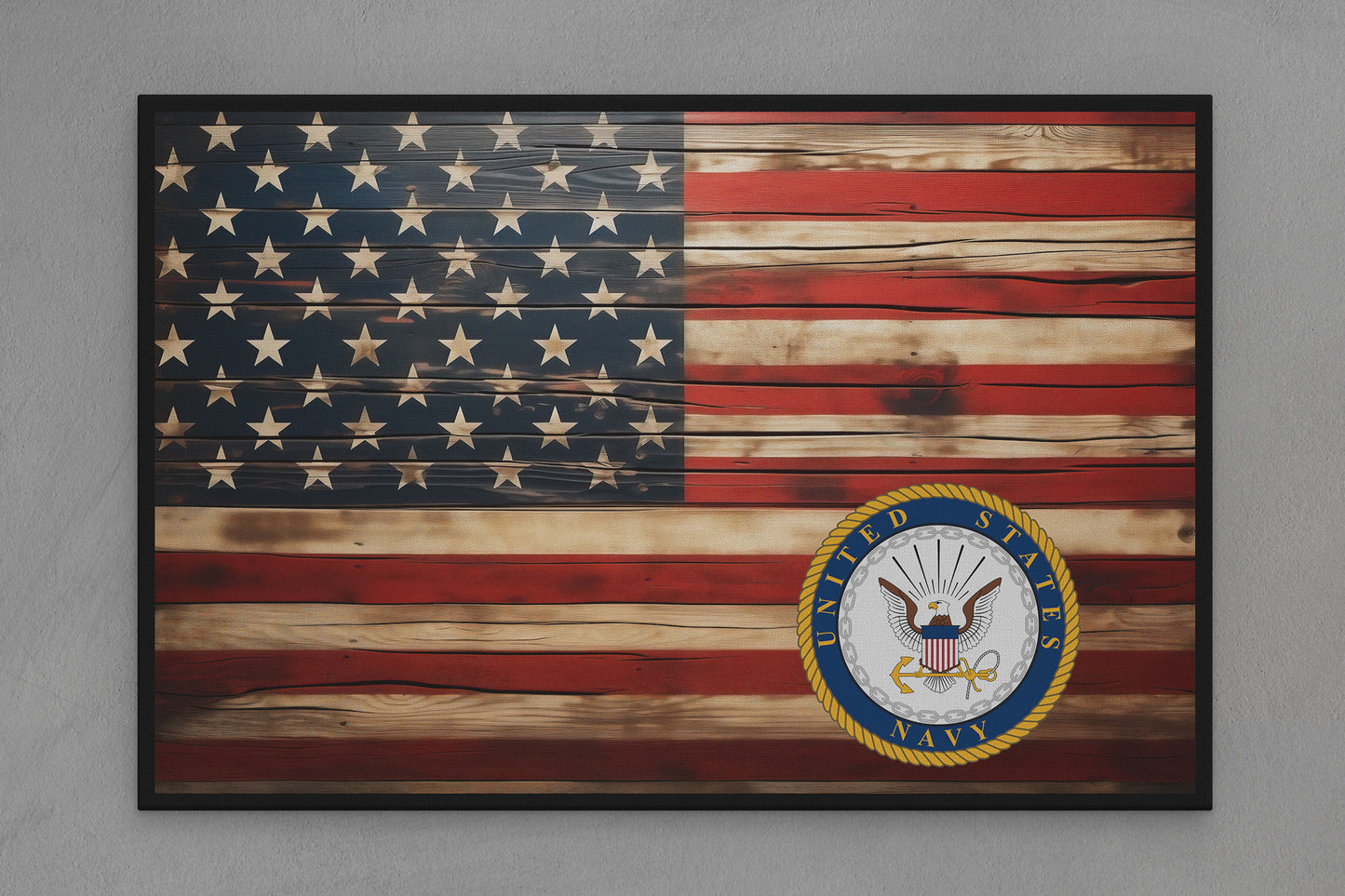United States Canvas Flag with Navy "United States Seal" Image