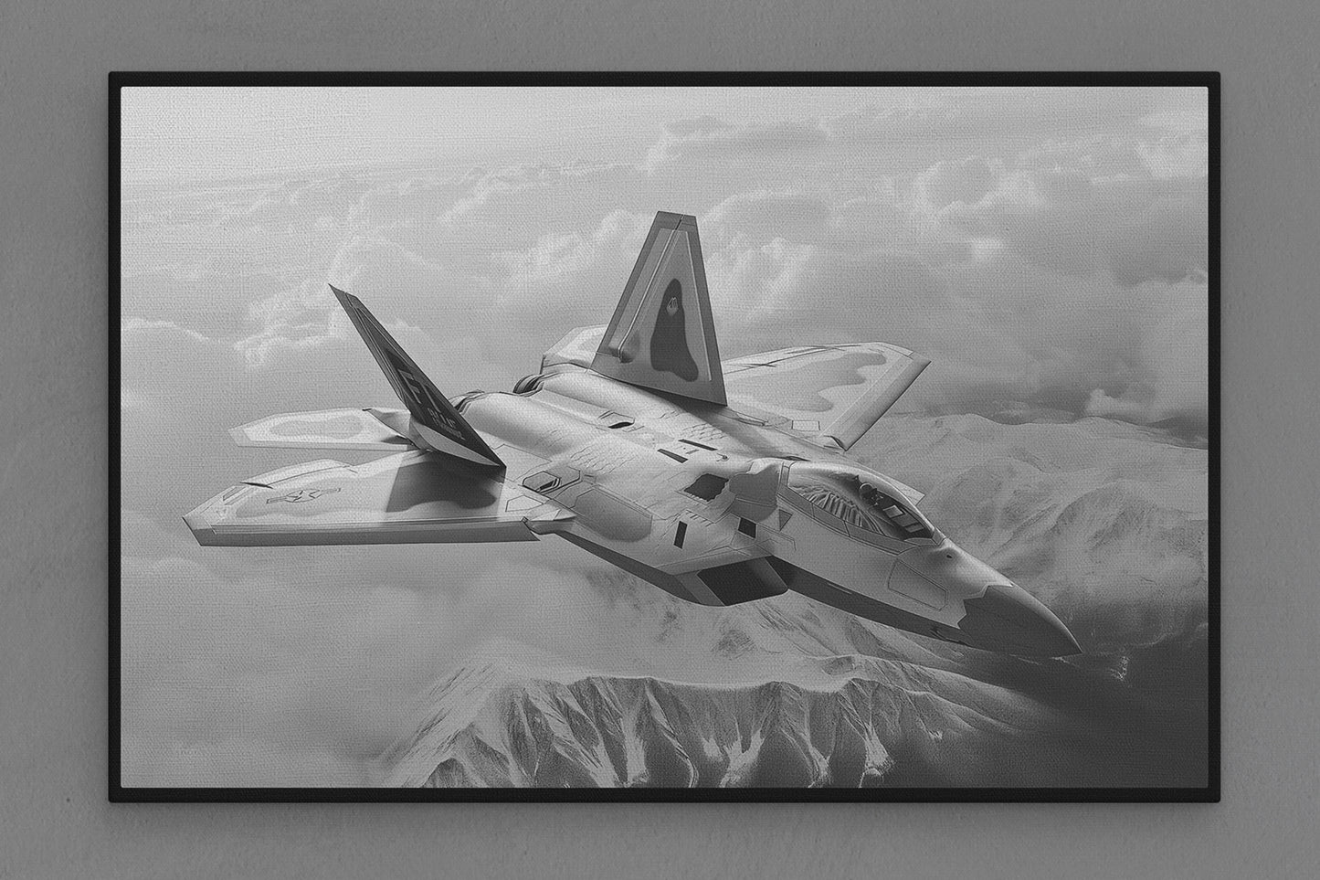 Canvas Frame with "Fighter Jet" 02 Image