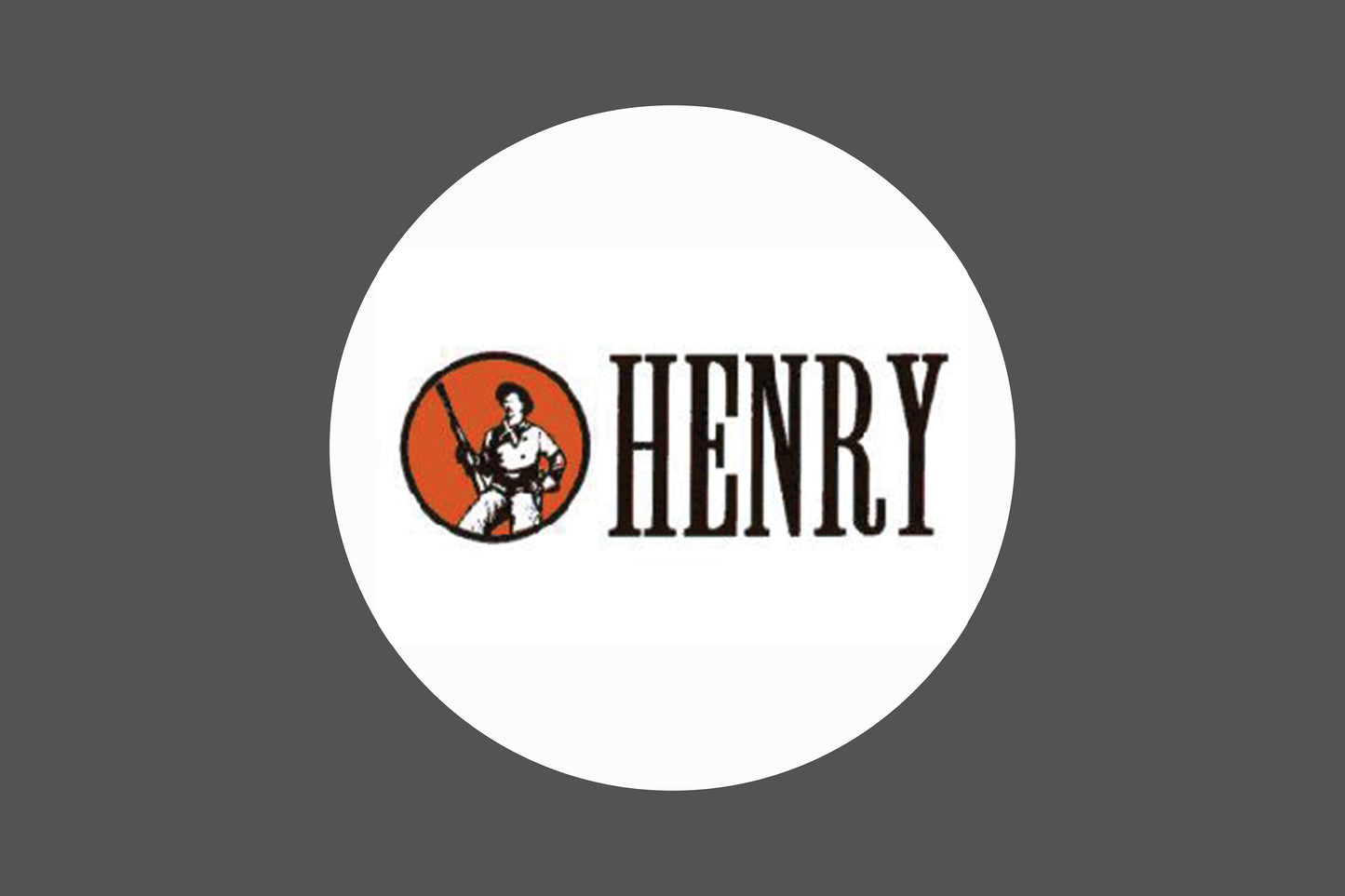 Round Canvas Frame with "Henry Gun Emblem" Image