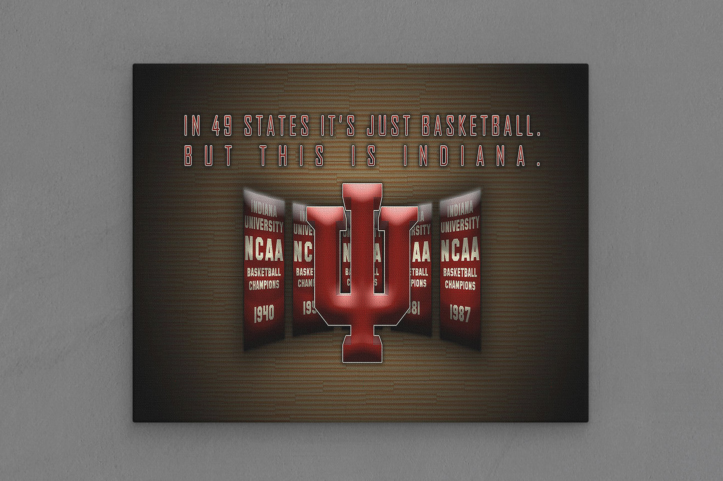 Canvas Frame with "IU Basketball - 49 States" Image