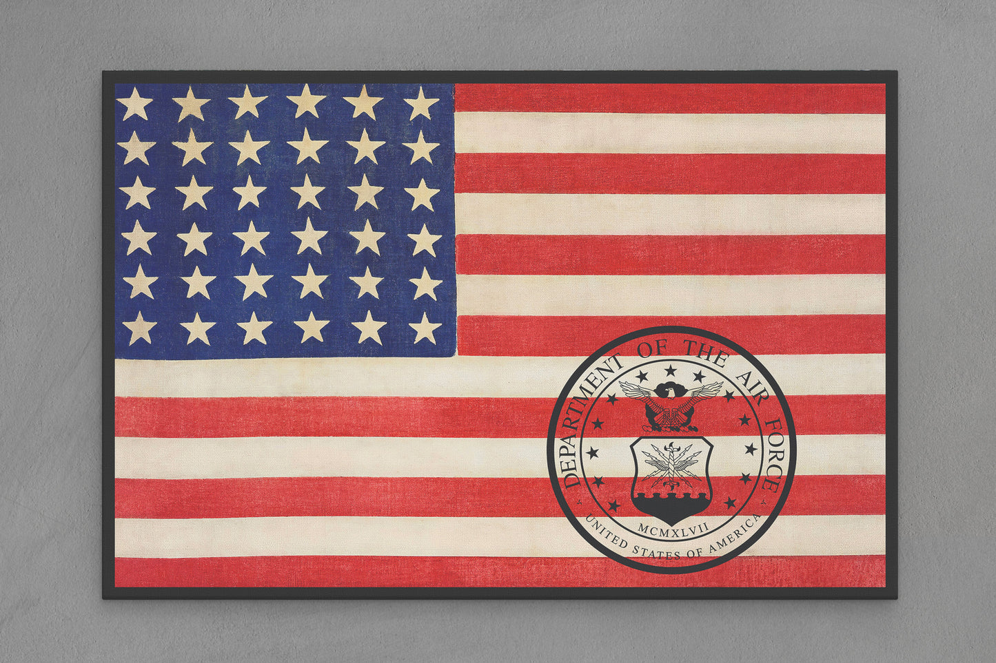 United States Canvas Flag with Air Force "United States Seal" Image