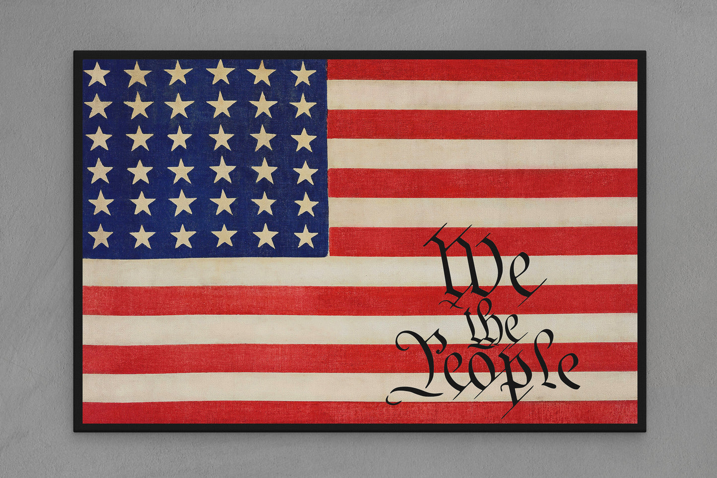 United States Canvas Flag with "We the People" Image