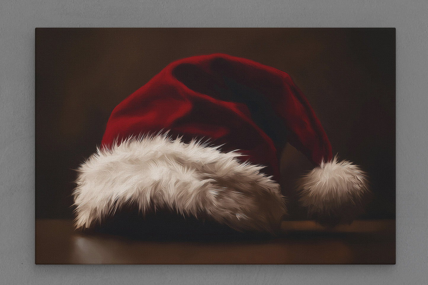 Canvas Frame with "Santa Hat" Image