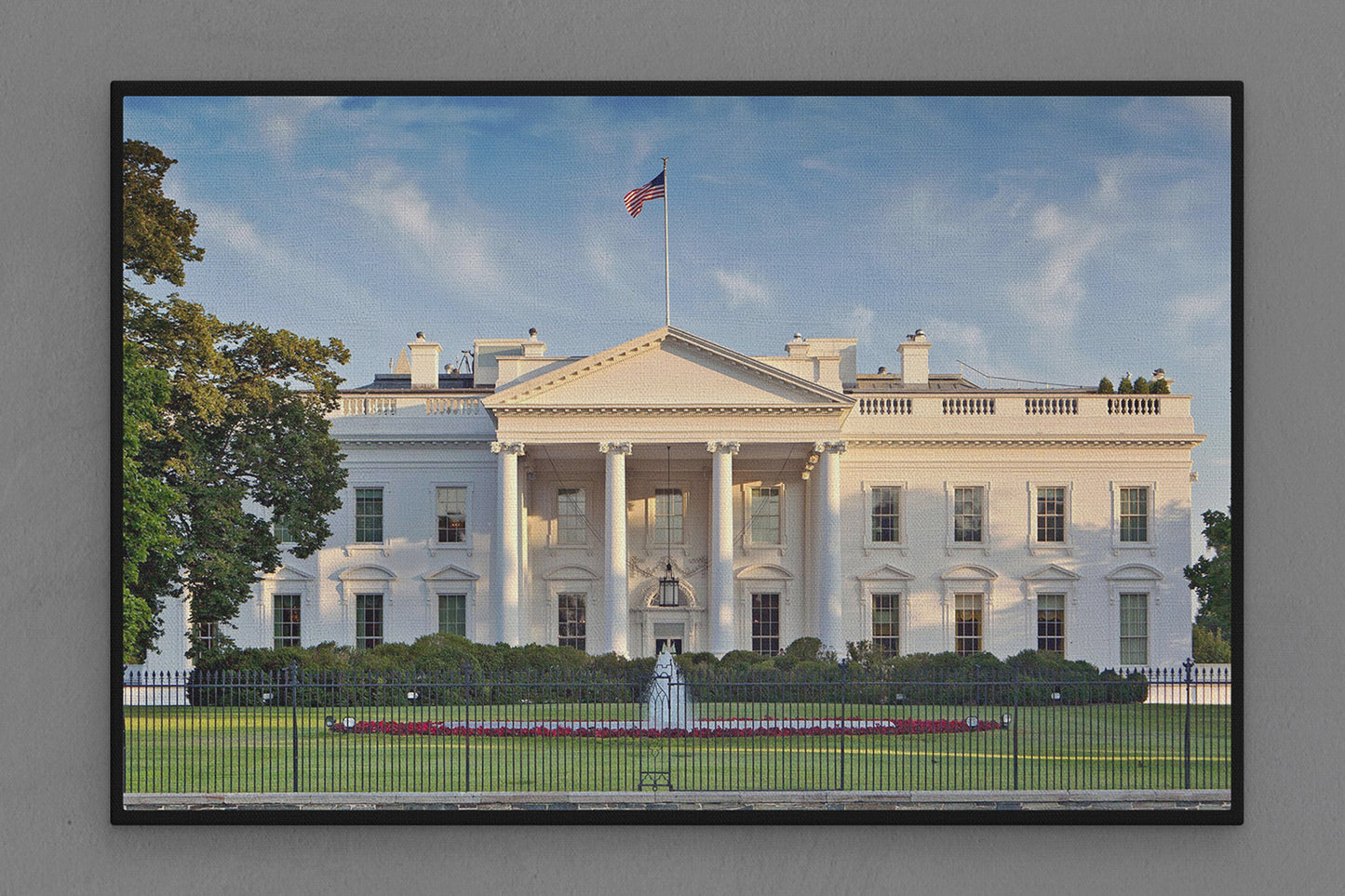 Canvas Frame with "White House" Image