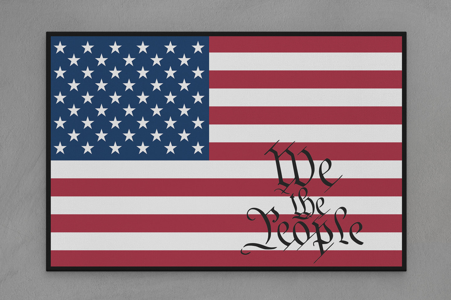 United States Canvas Flag with "We the People" Image