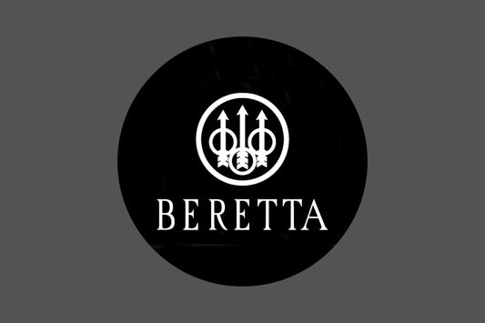 Round Canvas Frame with "Beretta Gun Emblem" Image