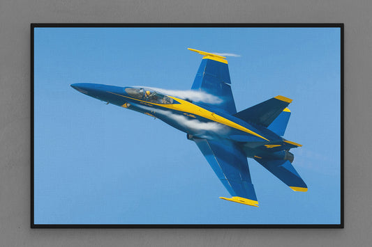 Canvas Frame with "Blue Angles F18" Image