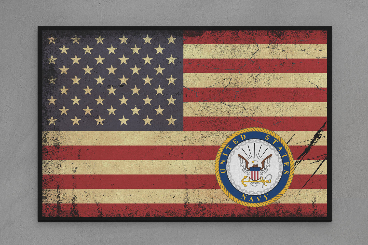 United States Canvas Flag with Navy "United States Seal" Image