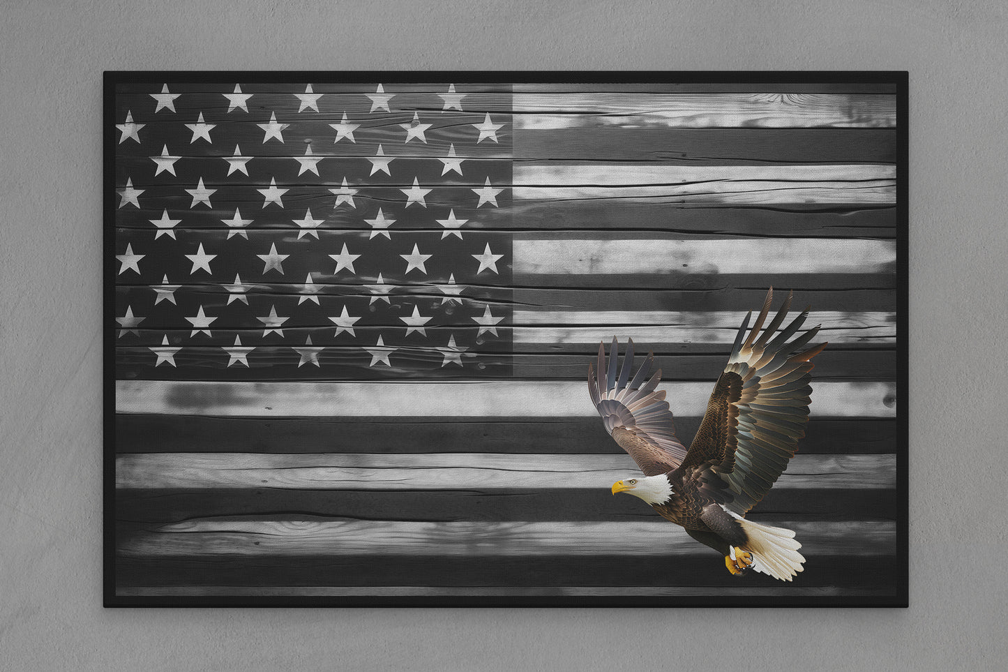 United States Canvas Flag with Eagle "Flying" Image