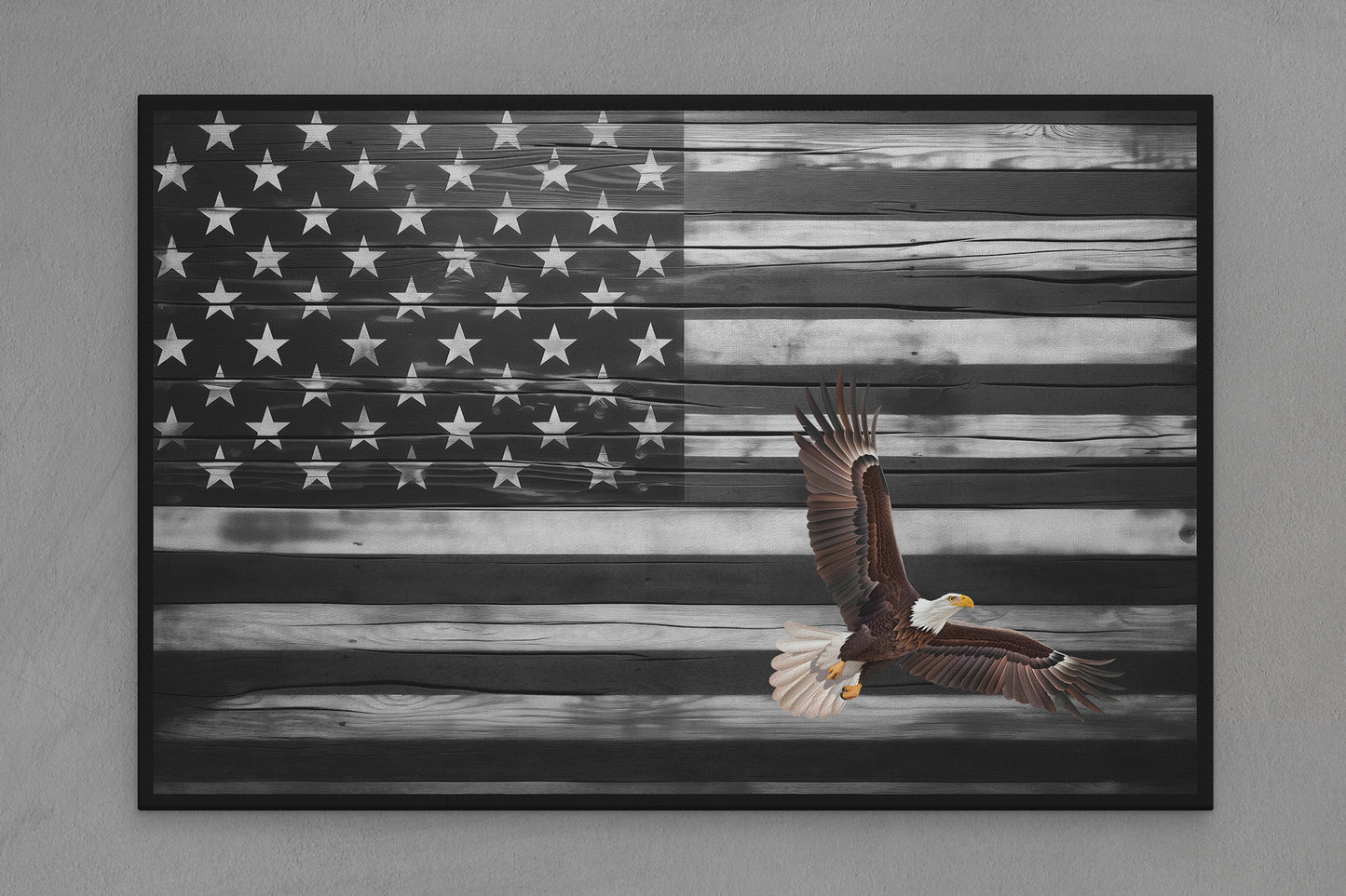 United States Canvas Flag with Eagle "Soaring" Image