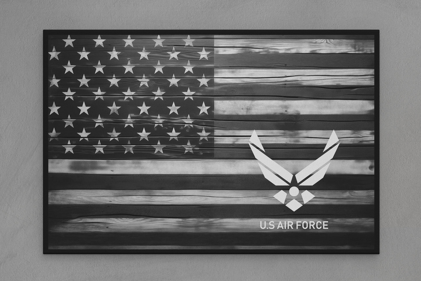 United States Canvas Flag with Air Force "Wings Emblem" Image