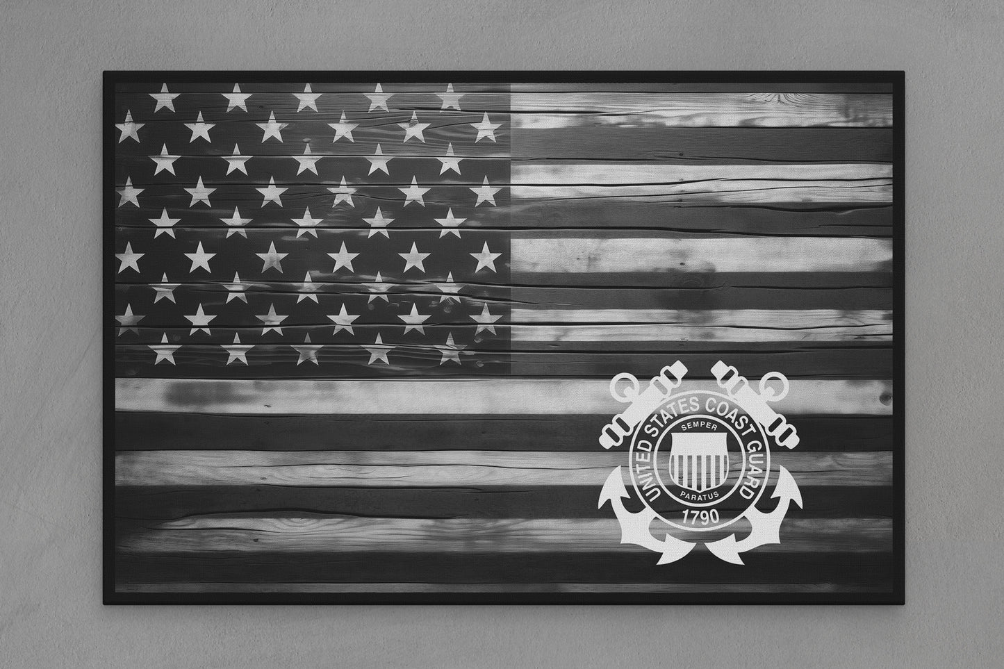 United States Canvas Flag with Coast Guard "United States Seal" Image