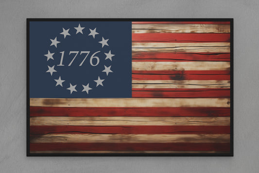 Unted States Canvas "Bicentennial 1776" Flag