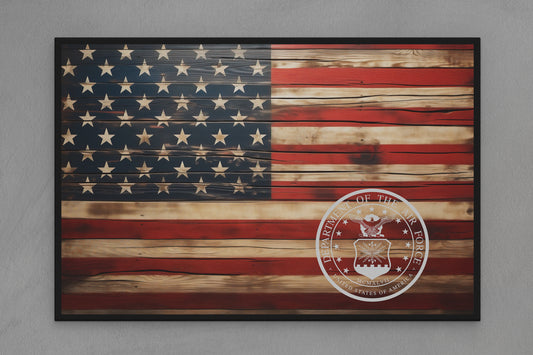 United States Canvas Flag with Air Force "United States Seal" Image