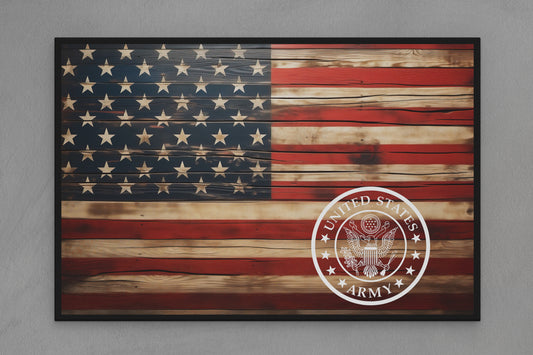 United States Canvas Flag with Army "United States Seal" Image