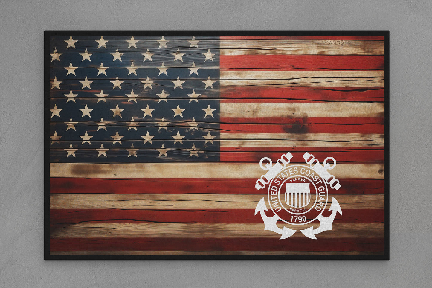 United States Canvas Flag with Coast Guard "United States Seal" Image