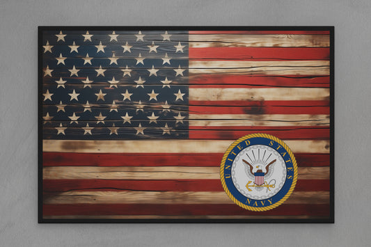 United States Canvas Flag with Navy "United States Seal" Image