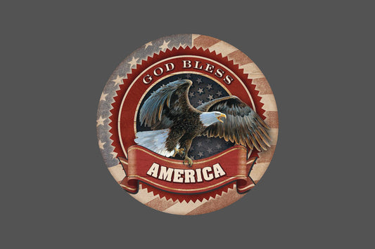 Canvas Frame with "God Bless America Eagle" Image