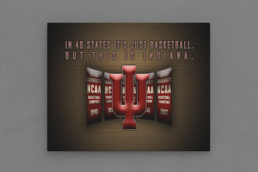 Canvas Frame with "IU Basketball - 49 States" Image