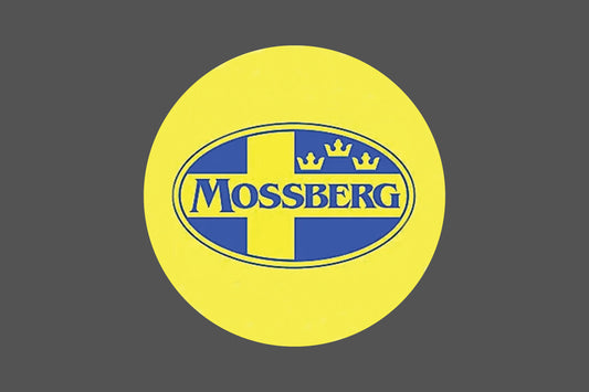 Round Canvas Frame with "Mossberg Gun Emblem" Image