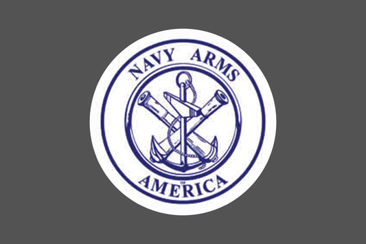 Round Canvas Frame with "Navy Arms Gun Emblem" Image