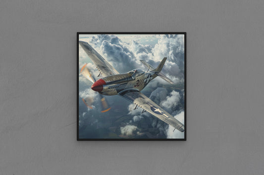 Canvas Frame with "Fighter Plane" Image