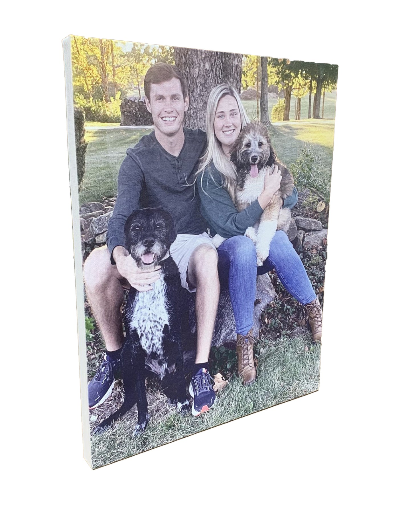 Pet Printed Canvas Frame - Square / Rectangle, Custom Printed with your Image, Rustic, Bargain Prices