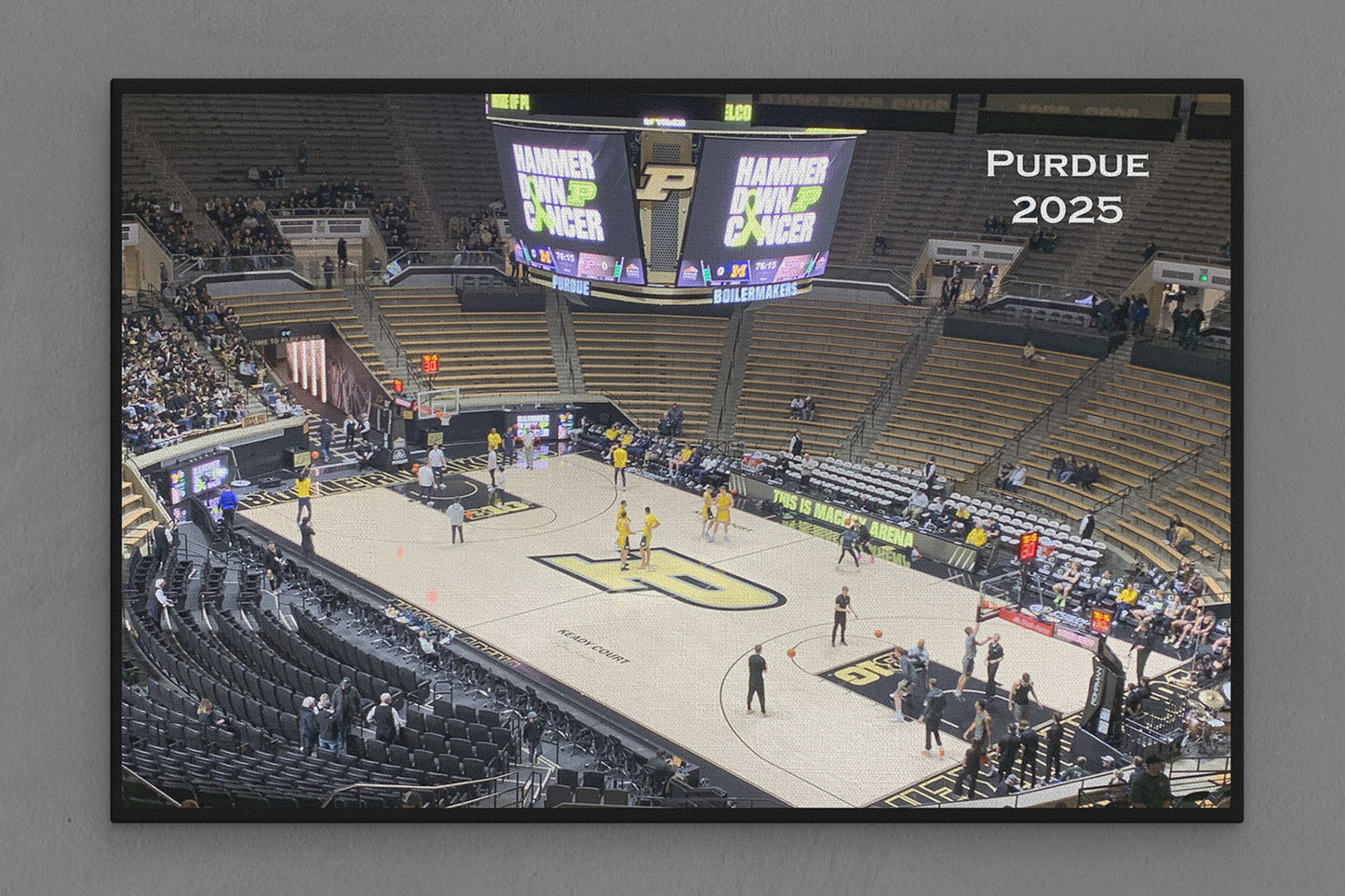 Canvas Frame with "Purdue Basketball Stadium 2025" Image