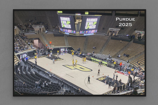 Canvas Frame with "Purdue Basketball Stadium 2025" Image