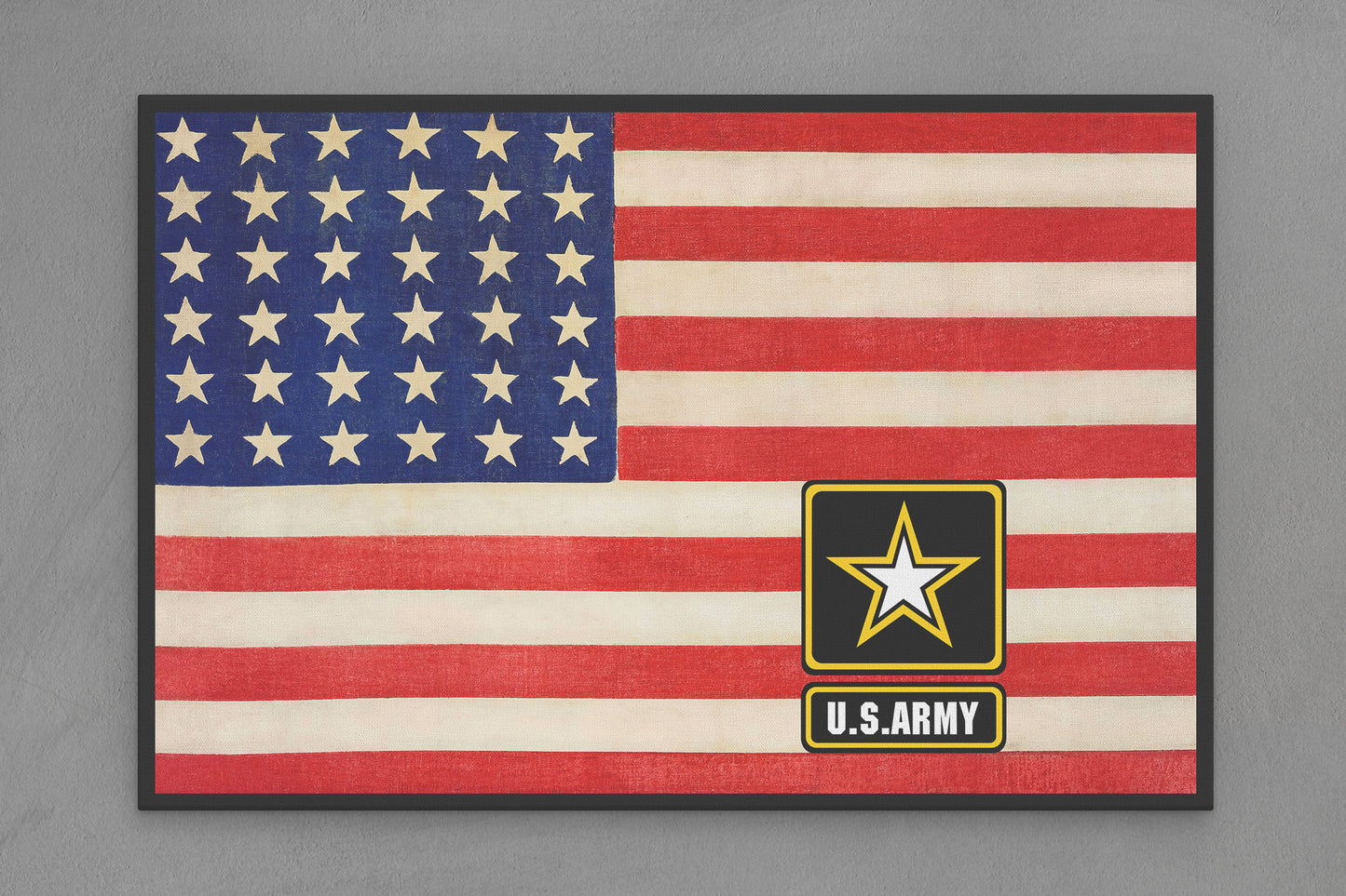 United States Canvas Flag with Army "Star Emblem" Image