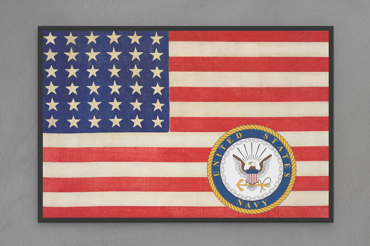 United States Canvas Flag with Navy "United States Seal" Image