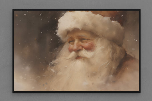 Canvas Frame with "Santa Claus - Vintage" Image