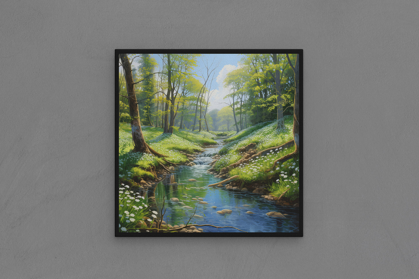 Canvas Frame with "Spring Creek Scene" Image