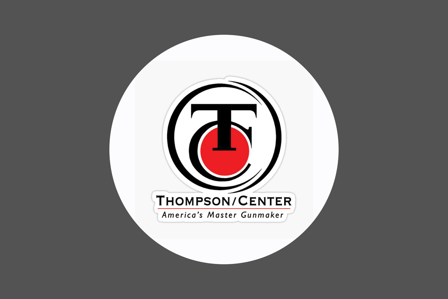 Round Canvas Frame with "Thompson Center Gun Emblem" Image