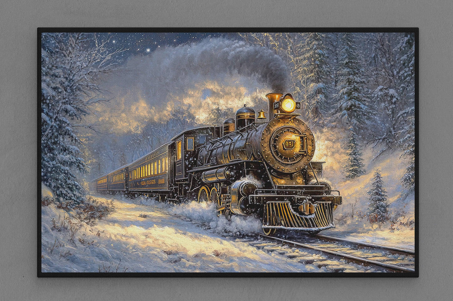 Canvas Frame with "Train - Polar Express" Image