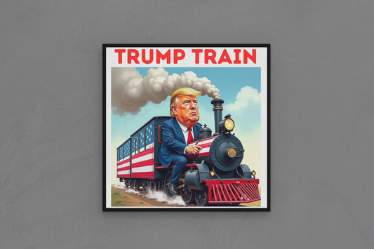 Canvas Frame with "Trump Train" Image