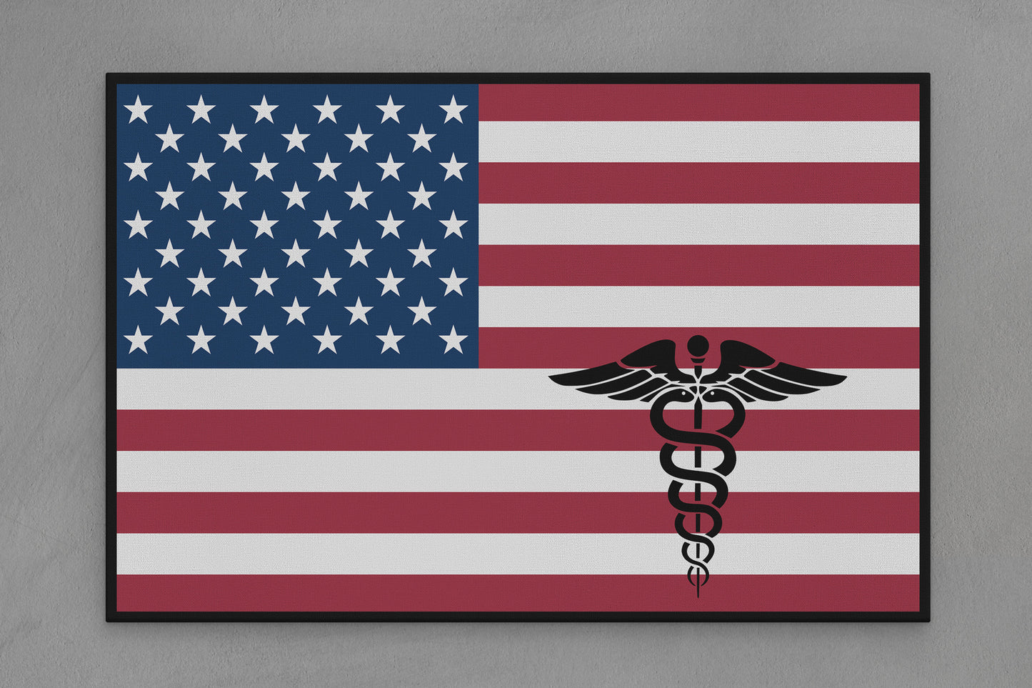 United States Canvas Flag with Doctor and Nurse "Seal" Image