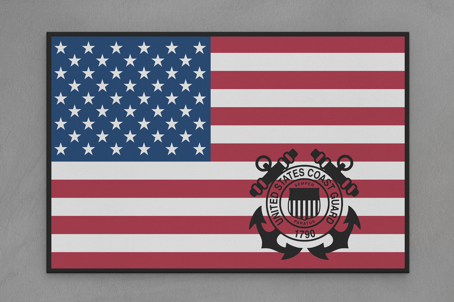 United States Canvas Flag with Coast Guard "United States Seal" Image