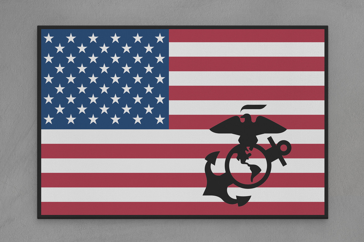 United States Canvas Flag with Marines "United States Seal" Image