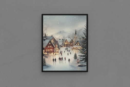 Canvas Frame with "Winter Snow Scene" Image
